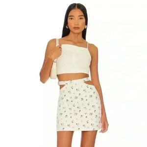 Weworewhat - Cutout mini skirt (Cream) NWT